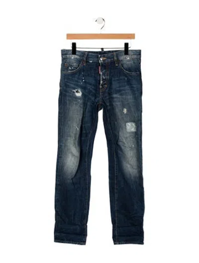 Pre-owned Dsquared2 Straight-leg Jeans In Blue