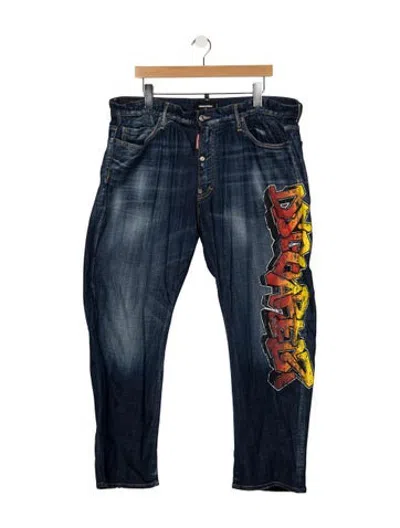 Pre-owned Dsquared2 Straight-leg Jeans In Blue
