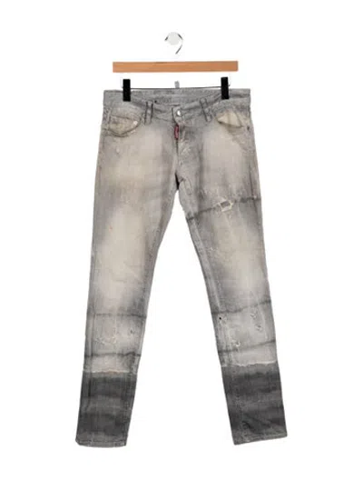 Pre-owned Dsquared2 Straight-leg Jeans In Grey