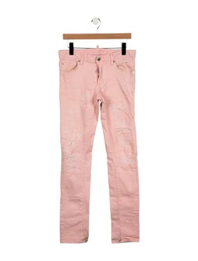 Pre-owned Dsquared2 Straight-leg Jeans In Pink