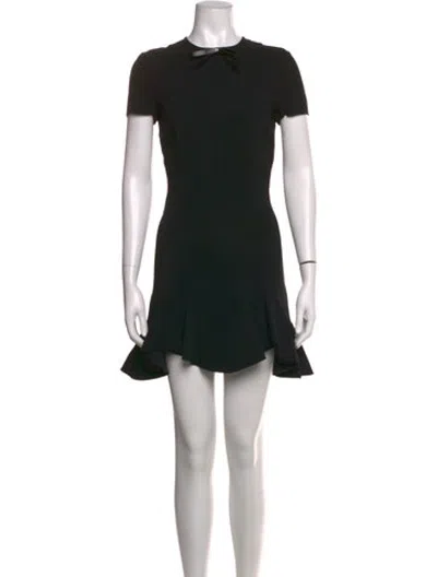 Pre-owned Dsquared2 Tie Neck Mini Dress In Black
