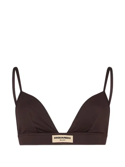 Dsquared2 Triangle Bra In Brown