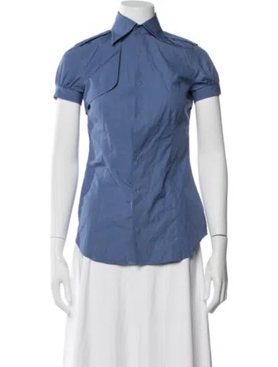 Pre-owned Dsquared2 Vintage 2008 Button-up Top In Blue