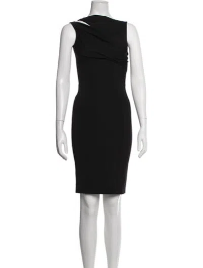 Pre-owned Dsquared2 Virgin Wool Knee-length Dress In Black