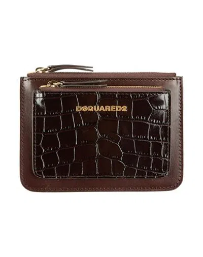 Dsquared2 Woman Coin Purse Black Size - Leather