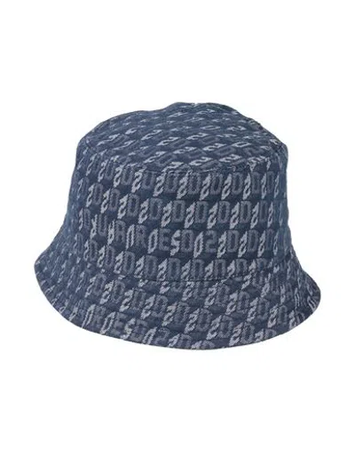 Dsquared2 Woman Hat Blue Size M Cotton