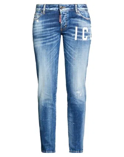 Dsquared2 Woman Jeans Blue Size 6 Cotton, Elastane