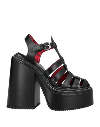 Dsquared2 Woman Sandals Black Size 8 Calfskin