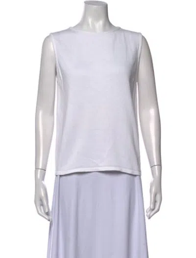 Pre-owned Dušan Crew Neck Sleeveless Top In White