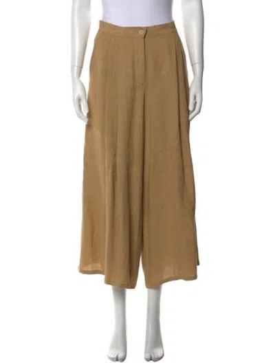 Pre-owned Dušan Linen Wide Leg Pants In Neutrals