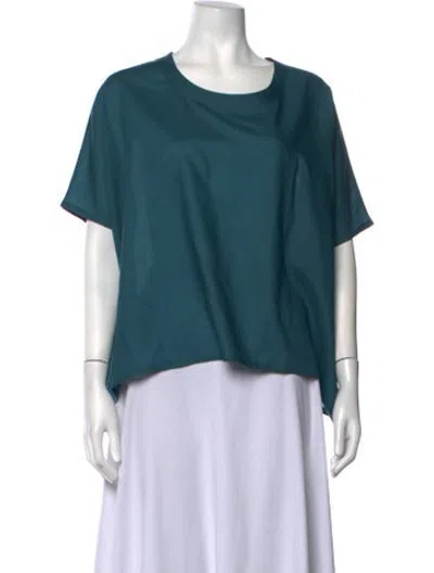 Pre-owned Dušan Virgin Wool Crew Neck Top In Blue