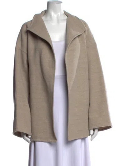 Pre-owned Dušan Wool Open Front Sweater In Neutrals