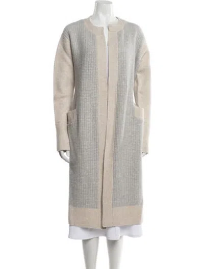 Pre-owned Duffy Wool Colorblock Pattern Sweater In Neutrals
