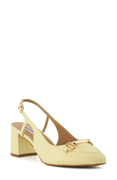 Dune London Cassie Slinback Pump In Lemon