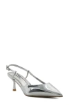 Dune London Classify Pointed Toe Slingback Pump In Silver