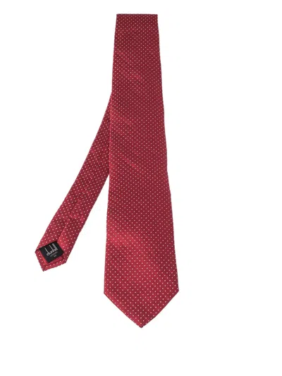 Pre-owned Dunhill 2023 Dotted Jacquard Tie In Red