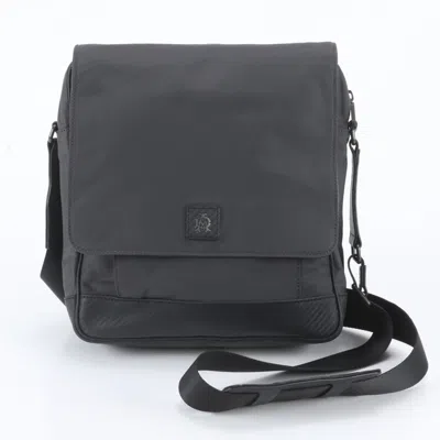 Pre-owned Dunhill Black Leather Nylon Messenger Bag Shoulder Bag ()
