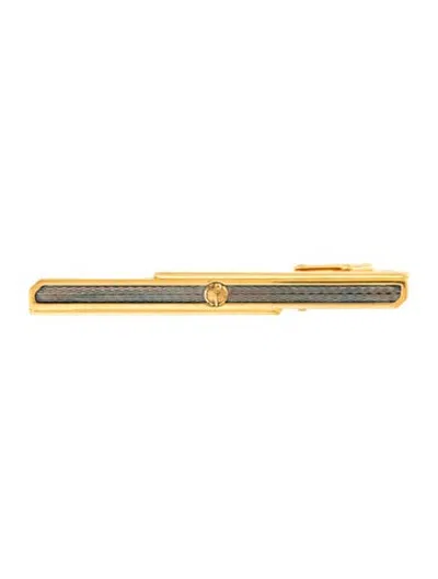 Pre-owned Dunhill Two Tone Logo Tie Clip In Multicolor