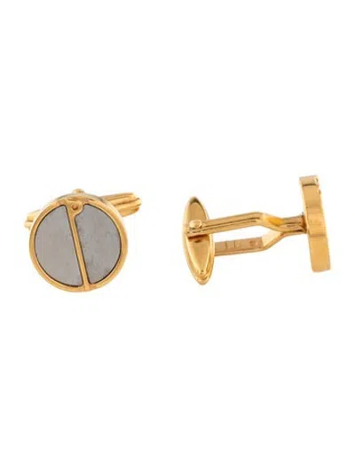 Pre-owned Dunhill Two-tone Logo Cufflinks In Multicolor