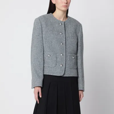 Dunst Classic Tweed Jacket In Grey