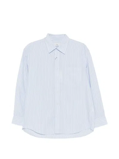 Dunst Striped Cotton Shirt In Blue