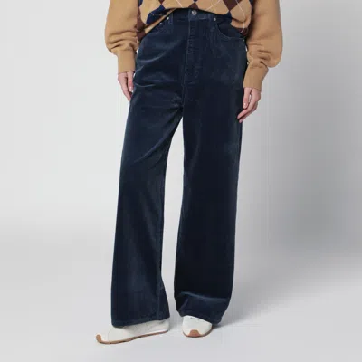 Dunst Wide-leg Washed Corduroy Jeans In Blue