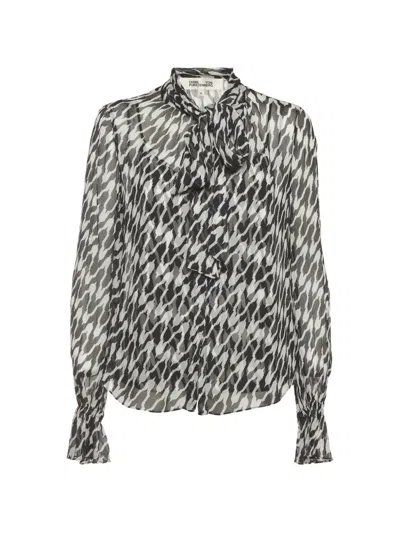 Pre-owned Dvf Vintage Tina Bow-neck Blouse In White