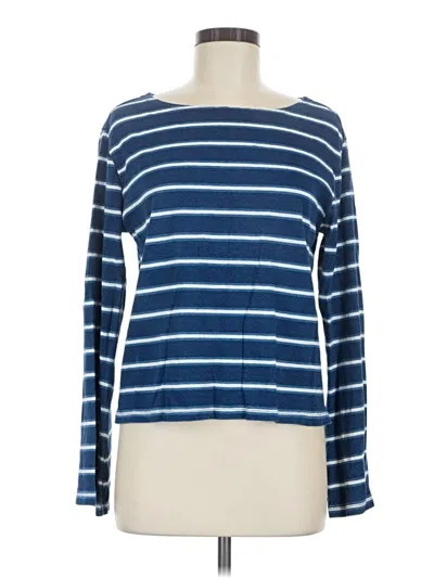 Pre-owned Dylan Long Sleeve Top Blue Boatneck Tops