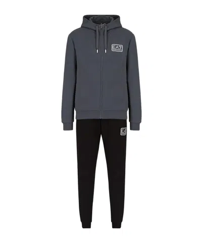 Ea7 Hooded Sports Suit In Black
