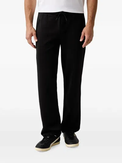 Ea7 Logo-plaque Track Pants In Black