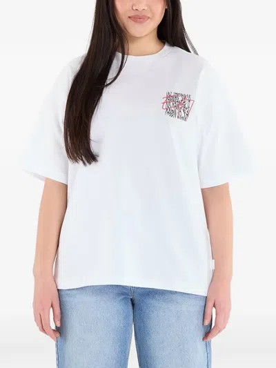 Ea7 Logo-print T-shirt In White