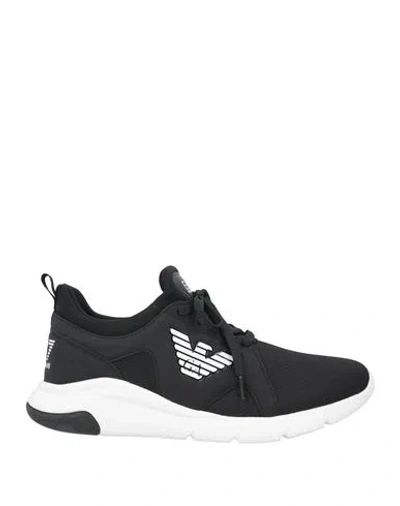 Ea7 Man Sneakers Black Size 9 Textile Fibers