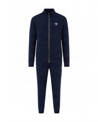 Ea7 Men's Zip-up Track Jacket And Jogger Set In Armani Blue