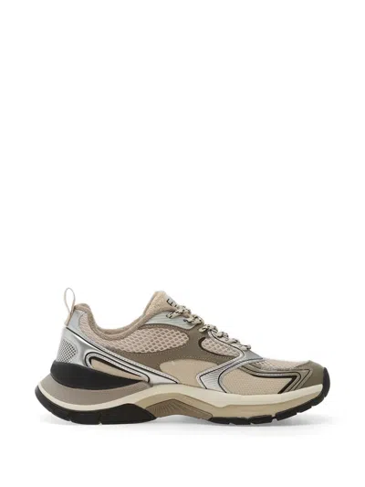 Ea7 Mesh-panel Logo-patch Sneakers In Multi