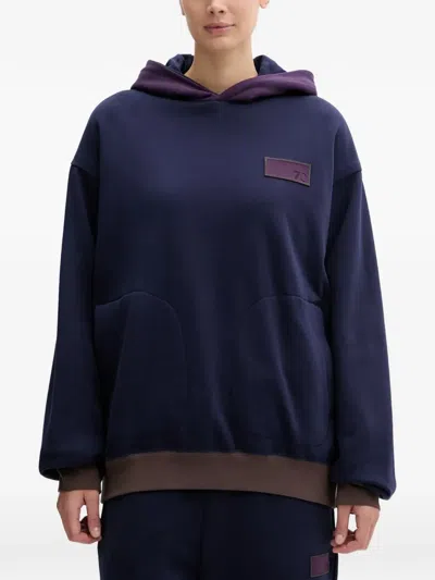 Ea7 Patch-detail Hoodie In Blue