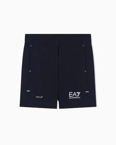 Ea7 Tennis Pro Shorts In Ventus7 Technical Fabric In Black