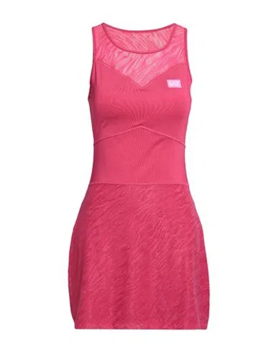 Ea7 Woman Mini Dress Fuchsia Size L Polyamide, Elastane, Polyester In Pink