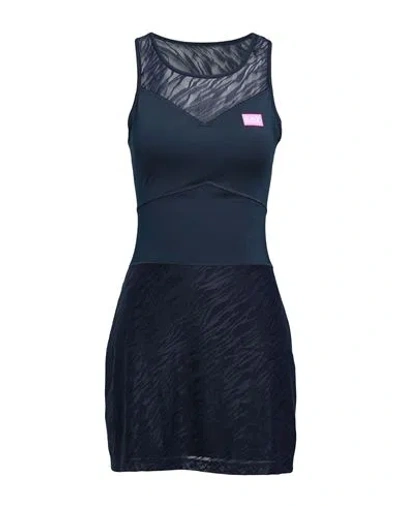 Ea7 Woman Mini Dress Midnight Blue Size Xl Polyamide, Elastane, Polyester