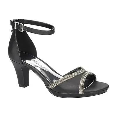Easy Street Davina Womens Round Open Toe Stiletto Heel Pumps In Black