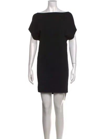 Pre-owned Eaves Bateau Neckline Mini Dress W/ Tags In Black