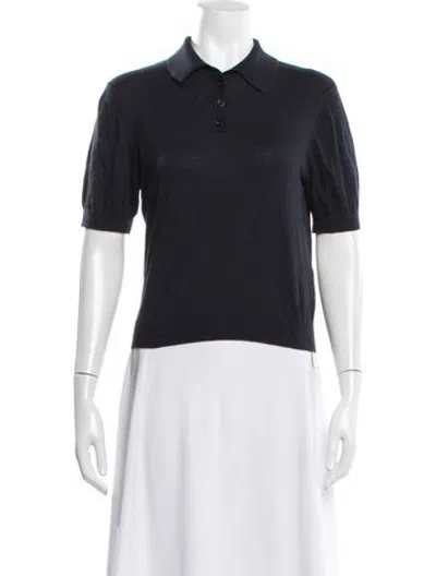 Pre-owned Eaves Short Sleeve Polo In Blue