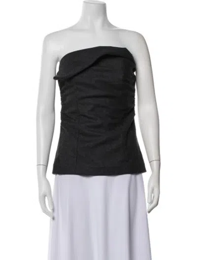 Pre-owned Eaves Wool Crew Neck Top In Black/white