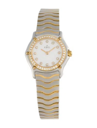 Pre-owned Ebel Classic Wave Watch, 23mm In Multicolor