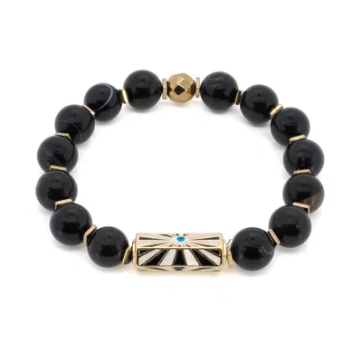 Ebru Jewelry Black & White Eye Bracelet