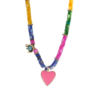 Ebru Jewelry Colorful Journey Necklace In Blue