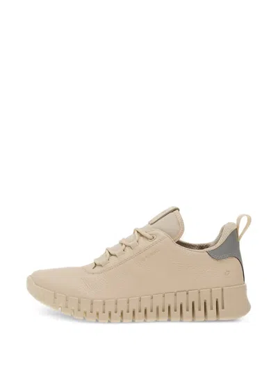 Ecco Gruuv Leather Sneakers In Neutral