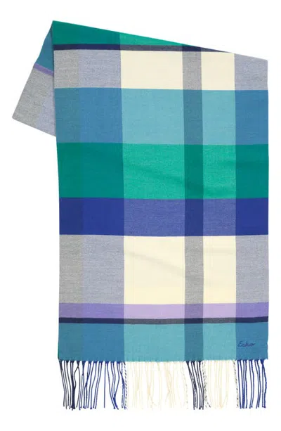 Echo Cubist Plaid Scarf In Multi