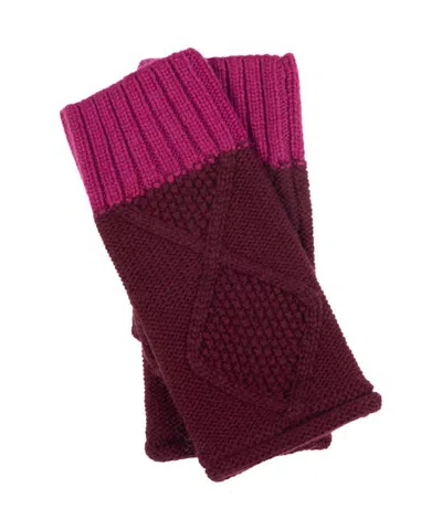 Echo Modernist Block Handwarmers In Burgundy