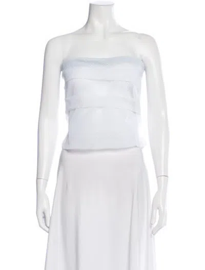 Pre-owned Eckhaus Latta Strapless Top In White