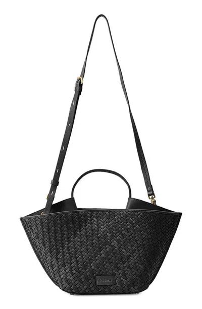 Écotorie Ecotorie Austin Large Leather Boat Bag In Black